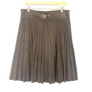 SOFT SURROUNDINGS Faux Suede Midi Skirt PL Petite Large Brown Western